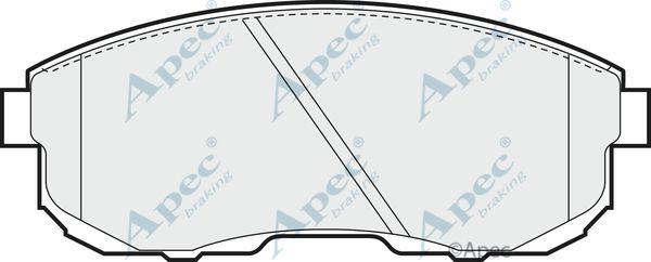 APEC BRAKING Комплект тормозных колодок, дисковый тормоз PAD669